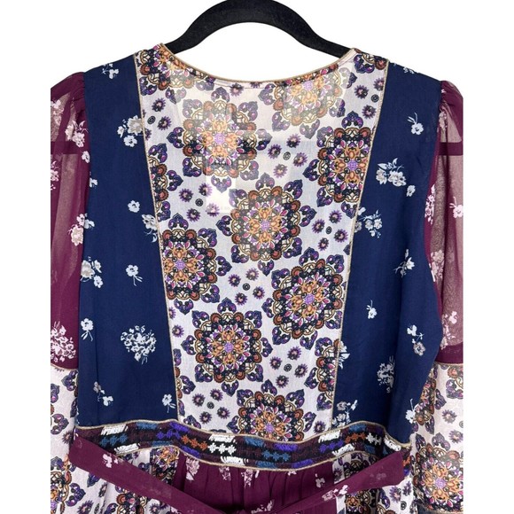 Maeve For Anthropologie Quartier Latin Patchwork Dress Women’s Size Medium - Picture 4 of 10